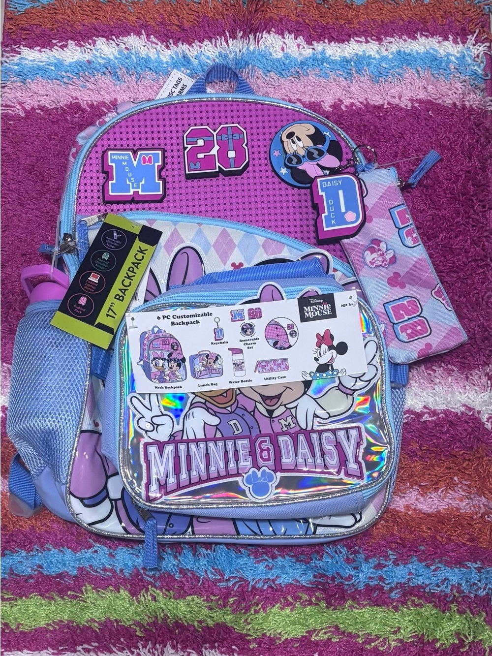 Kids' Pink and Purple Backpack Set